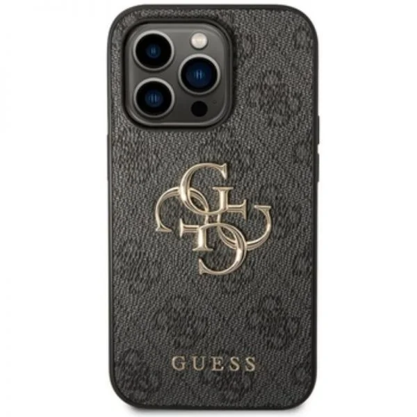 APPLE iPhone 15 PRO ORIGINEEL GUESS HOESJE 4G BIG METAL LOGO GRIJS HOESJE