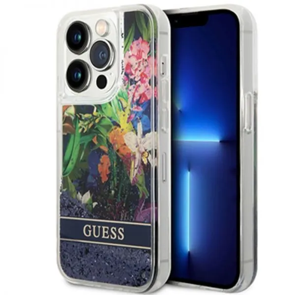 Guess Roze Glitters hoesje Apple iPhone 14 Pro