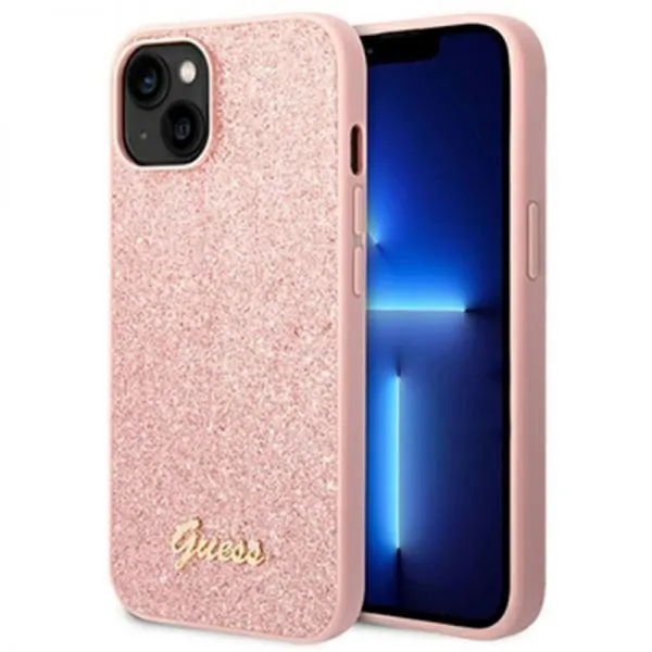 Guess Roze Glitters hoesje Apple iPhone 14