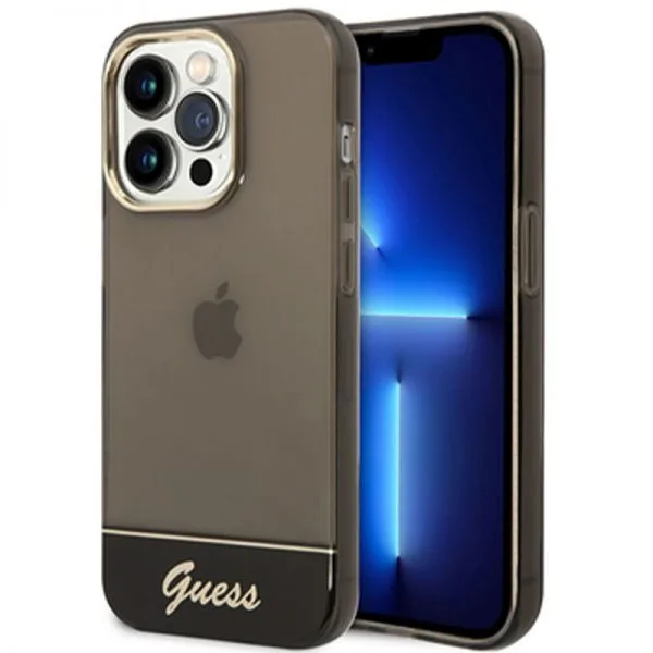 Guess Zwart Transparant hoesje Apple iPhone 14 Pro
