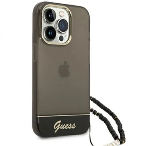 Guess Zwart Transparant hoesje Apple iPhone 14 Pro
