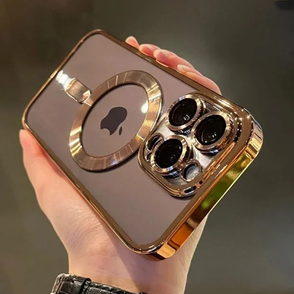 Apple iPhone 15 Pro Max met Camerabescherming Magsafe Roze Hoesje
