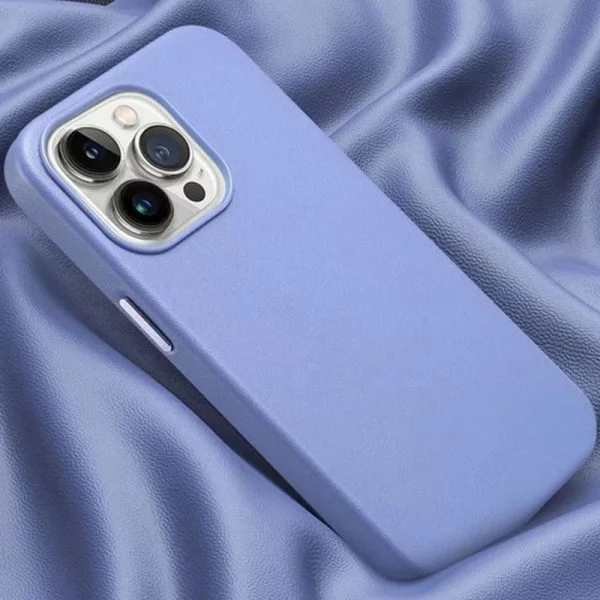 Apple iPhone 15 Pro Max PU Leer Magsafe Blauw Hoesje