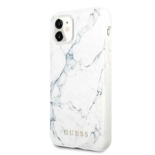 Guess iPhone11 Marmer achterkant hoesje
