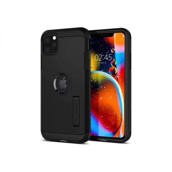 Apple iPhone 12 Mini Zwart Spigen Hard Back cover hoesje