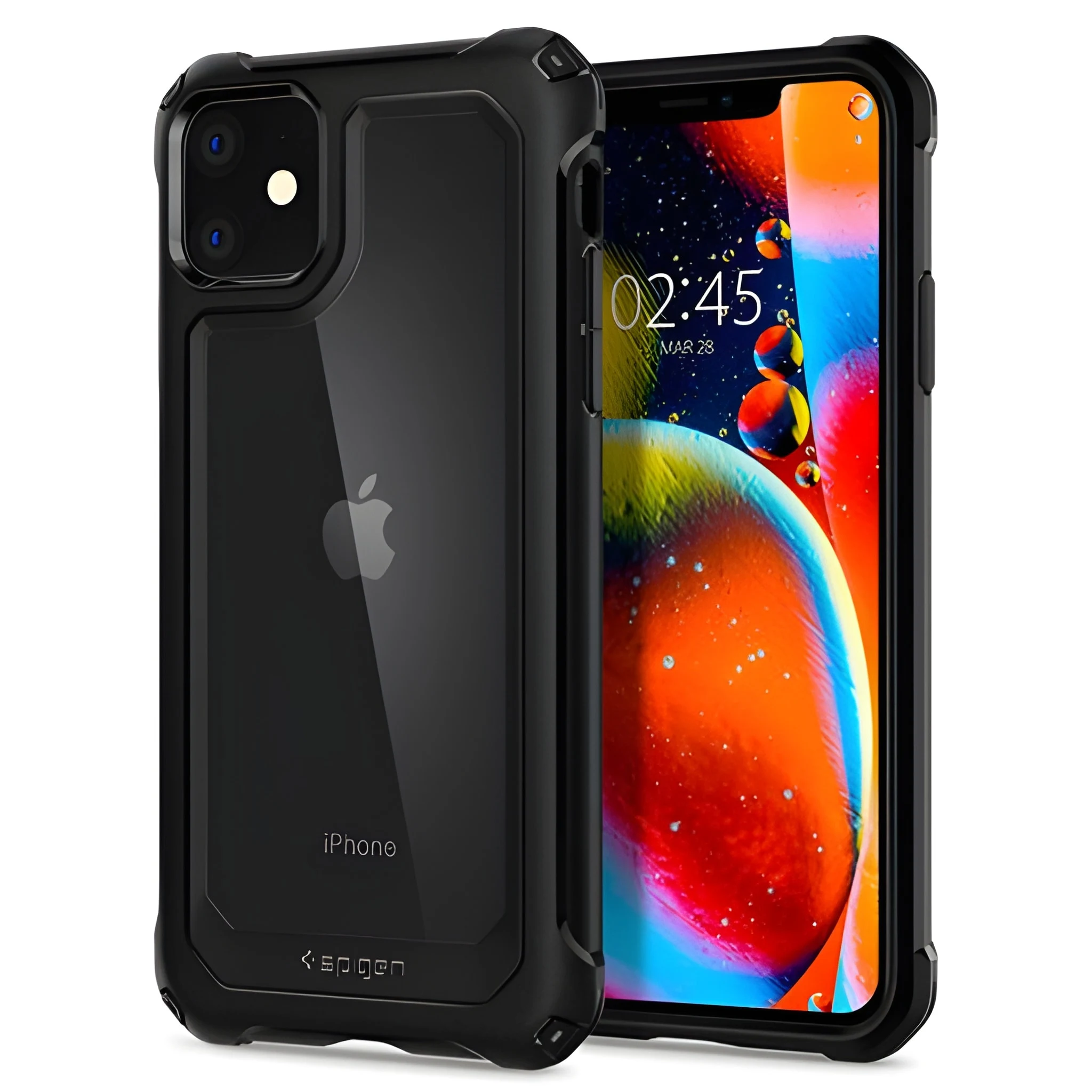 Apple iPhone 11 Silicone Zwart Spigen hoesje