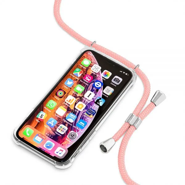 Apple iPhone 11 pro iMoshion Backcover met koord case Extra stevig hoesje Silicone transparant antishock