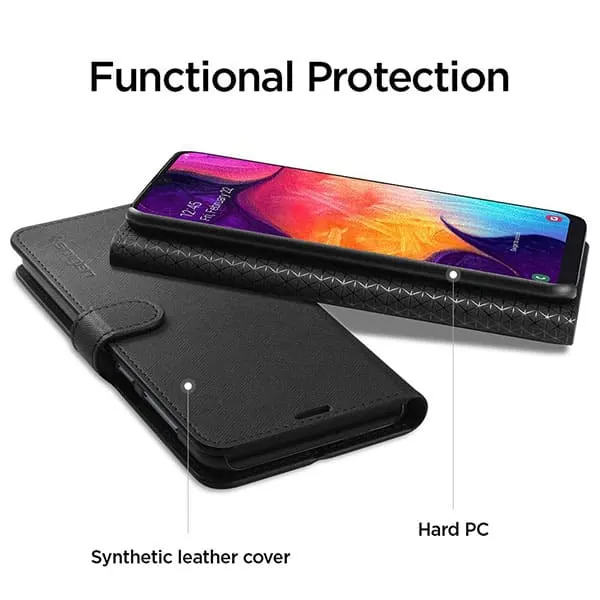 Samsung Galaxy A10/M10 zwart boek hoesje met extra vakjes voor pasjes en brief geld - Image 3